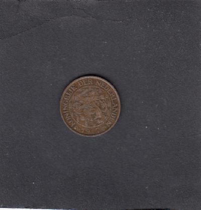 Beschrijving: 1 Cent WILHELMINA 